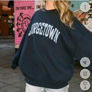 Brandy Melville Navy Georgetown Sweatshirt